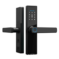 Tuya Smart Fingerprint WiFi Access Serrure électronique pour portes en bois pour propriétés locatives Chambres Bureaux Hôtels Appartements