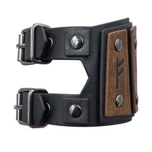 Pulsera de cuero con runas para hombre, estilo vikingo nórdico, pulsera con tachuelas para protección en escalada de montaña - Product Image 3