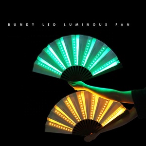Abanico Plegable de Bambú LED Chino de Lujo, Colorido, con Diseño Ecológico, Estilo Clásico Tradicional, Precio de Fábrica - Product Image 5