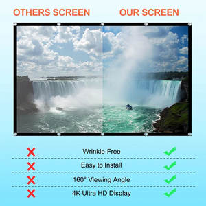 Portable 120 pouces 16:9 écran de projection extérieur et intérieur <span class=keywords><strong>toile</strong></span> pliante rapide avec <span class=keywords><strong>projecteur</strong></span> arrière en polyester durable - Product Image 3