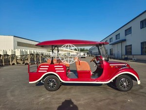 Coche turístico retro Premium Coche eléctrico clásico antiguo Coche eléctrico rojo 3 + 1 Fila Coche eléctrico - Product Image 3
