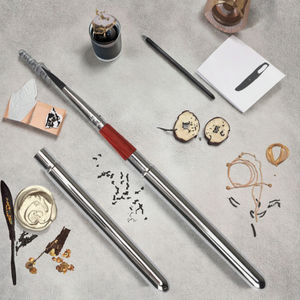 SeamiArt 1pc Pinceau rond fin pour <span class=keywords><strong>aquarelle</strong></span>, poils en nylon, manche en aluminium portable, voyage, argent, détail <span class=keywords><strong>aquarelle</strong></span> - Product Image 3