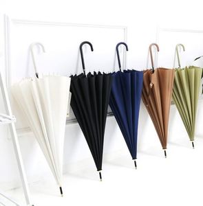 Classic 23-Inch 8K Golf <b>Umbrella</b> Customized Logo Leather Handle Semi-Automatic Auto Open for Advertising and Stores - Product Image 2