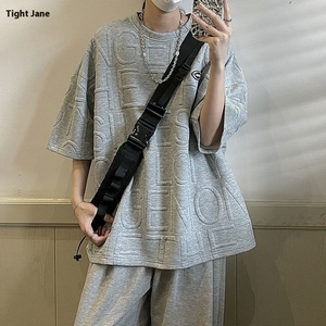 Camiseta Casual de Verano para Hombre, Cómoda, Holgada, Moderna, Estilo Waffle Tridimensional, Manga Corta, Jersey Grueso de Secado Rápido - Product Image 2