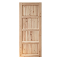 Homestay Rustic Solid Fir Timber Solid Wood Door Natural Grain Door for Guest Room Decoration