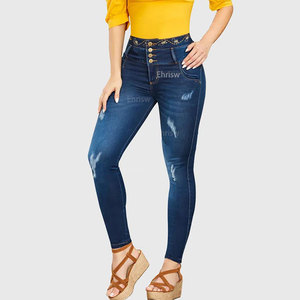 Pantalon jean moulant taille haute pour <span class=keywords><strong>femme</strong></span>, pantalon crayon extensible, 2023, Offre Spéciale - Product Image 4
