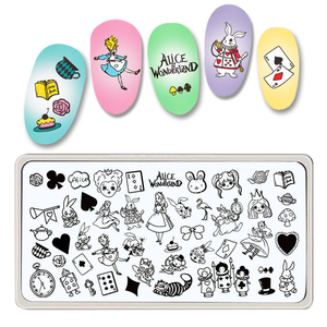 Plaque de tamponnage pour ongles MCBL, thème film magique, motif badge château de sorcier, en acier inoxydable, pochoir souple pour impression d'art d'ongles, logo - Product Image 4