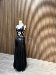 Robe sans manches en dentelle et mousseline de soie, coupe trapèze, élégante, pour femme, légère, respirante, design personnalisé - Product Image 3