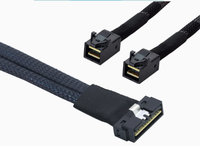 Câble adaptateur haute vitesse MCIO 8i Dual SFF-8643 PCIe Gen5, 74 broches, 236 broches, longueur 750 mm, âme en cuivre, indice de protection IP66, gaine en nylon pour