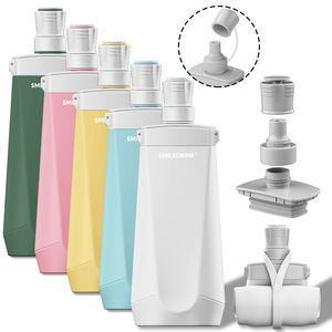 Bouteille d'eau pliable de 600ml Bouteille d'eau pliable sans BPA pour bouteilles de sport de voyage avec étanche légère - Product Image 1