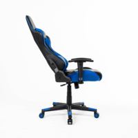Kursi Gaming Kulit Biru Berkualitas Tinggi, Ergonomis, Dapat Diputar, dan Dapat Direbahkan untuk Dewasa, Desain OEM Khusus