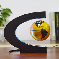 Globe Terrestre Flottant Lumineux à Lévitation Magnétique, Carte du Monde, Décoration de Bureau et de Maison, Outil Pédagogique