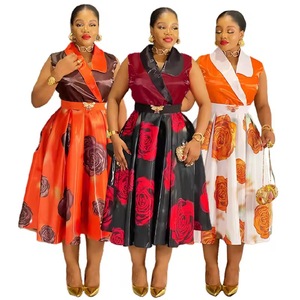 Vestido Elegante Nuevo para Mujer, Talla Grande Africana, Invierno, Comercio Exterior Europeo y Americano, Venta al por Mayor - Product Image 5