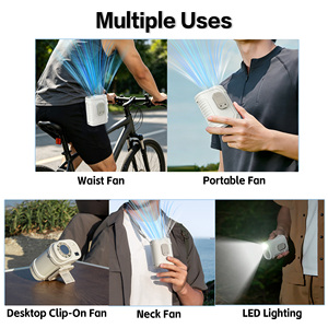 Rechargeable Waist Fan 8000mAh 100 Speeds with LED Digital Display 290g Cooling for Sports Cycling - Product Image 5