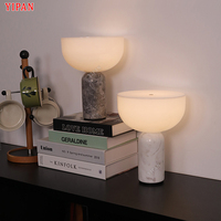 Lampes de table de bureau LED rechargeables sans fil Lampes de table modernes en marbre tactile Dimmable USB Batterie rechargeable Mable Home Decor Lampe portable