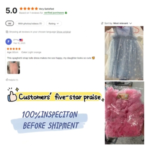 Abiti per Bambine all'Ingrosso, Vestiti in Tulle con Ricamo e Applicazioni a <span class=keywords><strong>Farfalla</strong></span>, Abito Principessa con Spalline Sottili per Bambine - Product Image 6