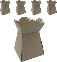 Boîte en carton pour emballage de cadeaux faits main, support de bouquet, boîte à fleurs pliable, vente en gros de la part de Floral Mate Factory
