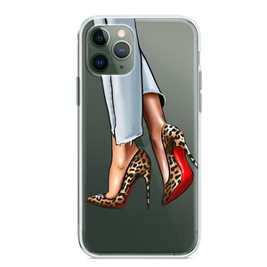 Moda tacchi alti illustrazione ragazza cellulare shell per iPhone14 shell commercio estero fidanzate sorella shell - Product Image 1