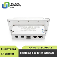 Filtro EMI DB9+USB*2+RJ45+DC Interfaz Personalizada Precio de Fábrica Filtro de Caja Blindado RF