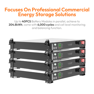 แบตเตอรี่ลิเธียมไอออน SunArk ขนาด 5kWh 100Ah 200Ah ระดับ IP65 กันน้ำ กันไฟ บางเฉียบ สำหรับเก็บพลังงานแสงอาทิตย์ - Product Image 3