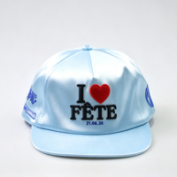 Gorras Deportivas Personalizadas al por Mayor para Hombre, MOQ Bajo, Alta Calidad, Logotipo Bordado, 5 Paneles, Satén Liso, Visera Plana, Cierre a Presión, Gorras Tipo Dad Hat