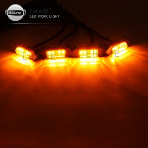 Lkt 4 Chiếc Đèn <span class=keywords><strong>Led</strong></span> Lưới Tản Nhiệt Cản Trước Mui Xe Đèn Chạy Ban Ngày Cảnh Báo Lưới Ô Tô Đèn Vàng Nhỏ Thông Dụng Được Trang Bị Lại Cho Ô Tô - Product Image 5