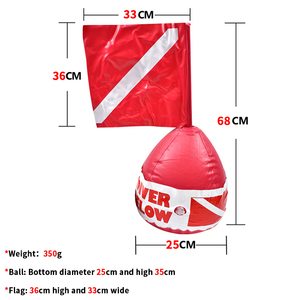 Bola de flotador salvavidas de emergencia de <span class=keywords><strong>PVC</strong></span> marino, área de agua, boya de posicionamiento de rescate, superficie de soplado de boca, banda de advertencia de buceo segura - Product Image 6
