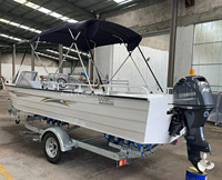Bateau de pêche en aluminium Deep V 5m, bateau-taxi à coque rigide, mini jet 5-6m 10m, bateau en aluminium Bass 7.5 Build