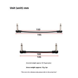 Offre Spéciale d'usine guitare électrique câble court 6.35mm pédale d'effet double courbure Mono connexion métal moulé par injection pour <span class=keywords><strong>basse</strong></span> - Product Image 4