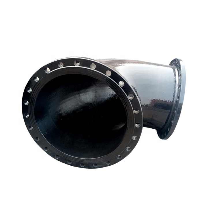 BS EN545 black ductile cast iron pipe fitting all flanged reducing tee