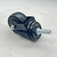 Roulettes pivotantes VIMA Furniture 50 mm, roulement à billes double, capacité 50 kg, noires, en PP, pour chaise, chariot de bureau, canapé, usage léger