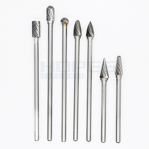 Đầu mài tùy chỉnh có chiều dài đặc biệt, làm từ cacbua tungsten, dạng dũa xoay với răng cắt kim cương thô đơn/kép bằng nhôm - Product Image 4