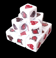 Hochwertiges professionelles individuelles Design bedrucktes Logo Muster Material Acryl 16 mm Polyeder D6 leere Casino-Wetten