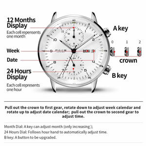 นาฬิกาพกผู้ชายสไตล์มินิมอล ทำจากสแตนเลส ดีไซน์กันน้ำ - Product Image 5