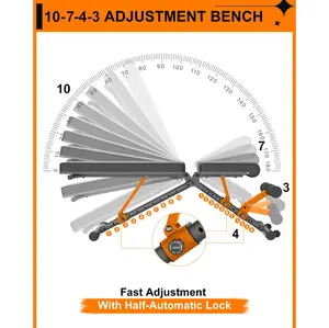 Регулируемая прочная домашняя Складная весовая скамья, тренажерный зал, гантели, тренажерная скамья