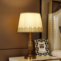 Lámpara de Mesa LED de Diseño Moderno Americano, Decoración para el Hogar, Sala de Estar, Dormitorio, Lámpara de Lectura para Mesa de Noche Estilo Rústico