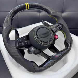 Volante de Fibra de Carbono Forjado a Medida con Cuero Específico para Autos Audi A4 A5 A6 A7 Q3 Q5 S3 45 <span class=keywords><strong>RS3</strong></span> RS4 RS5 B9 C7 C8 - Product Image 3