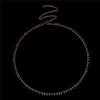 Modalen INS Chaînes bohèmes pour le corps Arc-en-ciel Gland dégoulinant avec plaqué or 18 carats Chaîne de taille fine Perles en émail Lovely for Parties