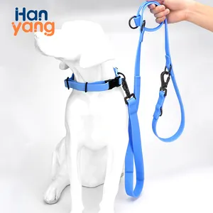 Hanyang OEM Custom Multifunktions PVC Soft Hunting wasserdicht kleines Haustier Hunde halsband PVC wasserdichte Farben Hunde halsband und Leine Set