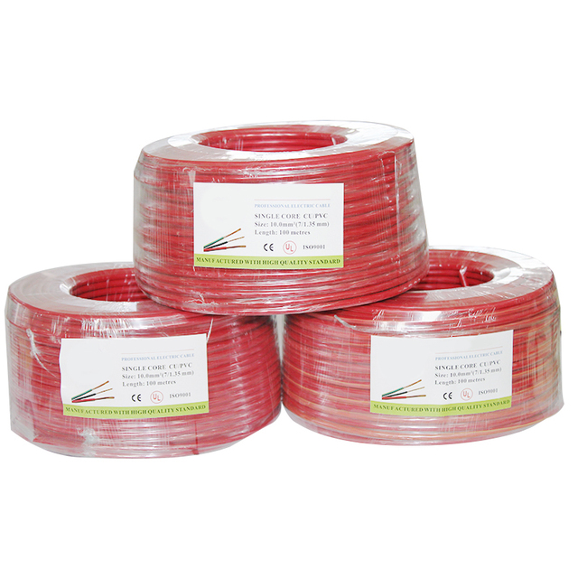 BV 1.5/2.5/4/6mm square Single Core PVC Coated Copper Electric Cable Wire