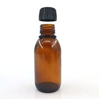 Vente en gros de flacons en verre ambré de 50 ml, personnalisés, pharmaceutiques, ronds, pour compléments alimentaires, médicaments, sirops contre la toux, avec bouchon anti-effraction