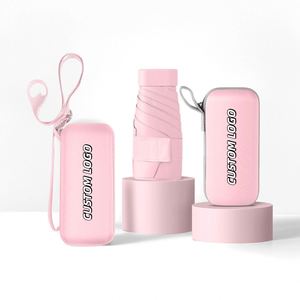 Paraguas de Bolsillo Plegables de 5 Secciones, Coloridos, con Protección UV, Personalizables con Logotipo, Mini Paraguas de Viaje - Product Image 5