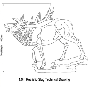 Grande sculpture d'élanch en bronze coulé, finition bronze antique, statue d'animal réaliste pour <span class=keywords><strong>manoir</strong></span>, cour, hall d'hôtel, extérieur - Product Image 4