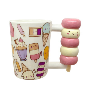 Lelyi Pack d'émoticônes 3D de dessins animés, sucettes glacées, crème glacée, tasses à café créatives et mignonnes, fournisseur de tasses en céramique de haute qualité - Product Image 5