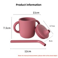 Gobelet à eau pour bébé en silicone en gros, sans BPA, sucette, assiette ronde en silicone, bol, gobelet pour bébé en silicone, ensemble de vaisselle pour bébé
