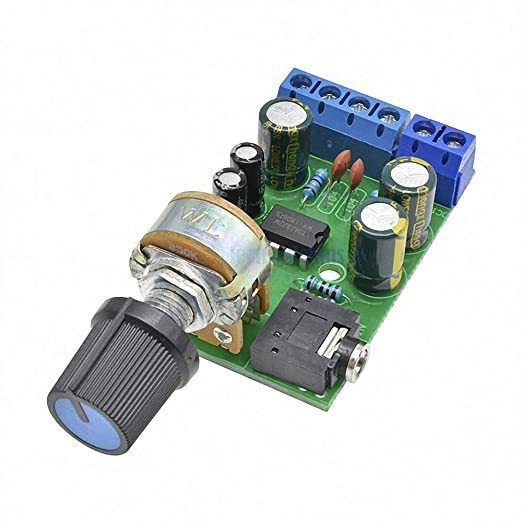 TDA282 TDA2822M  Mini 2.0 Channel 2*1W Stereo Audio Power Amplifier Board DC 5V 12V CAR Volume Control Potentiometer Module