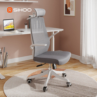 SIHOO M76A gris tissu extensible plafond soutien lombaire chaise de bureau ergonomique soutien lombaire réglable chaises d'événement