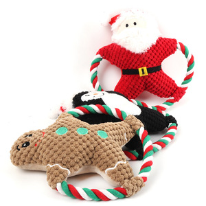 Jouets pour chiens en peluche interactifs, durables, écologiques, personnalisés, mignons, de dessin animé, pour usage intérieur, édition de Noël, vente en gros - Product Image 4