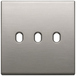 Brushed Nickel Wall <b>Plate</b> 3 Gang 9.5 In X 1.4 In For <b>Switches</b> - Product Image 1