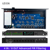 Processeur de son professionnel Gooermi LD336 4 entrées 8 sorties FIR DSP, processeur double cœur 500 MHz, traitement 64 bits, ADC 32 bits 768 kHz